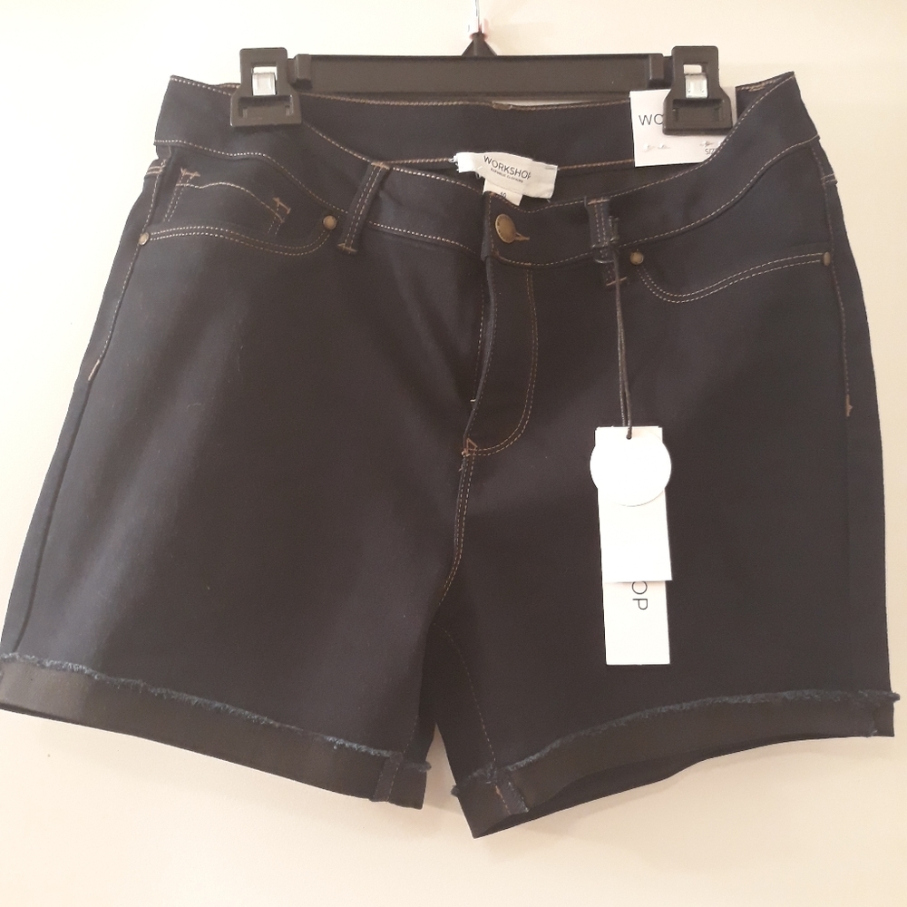 Dark blue denim workshop Jean shorts
